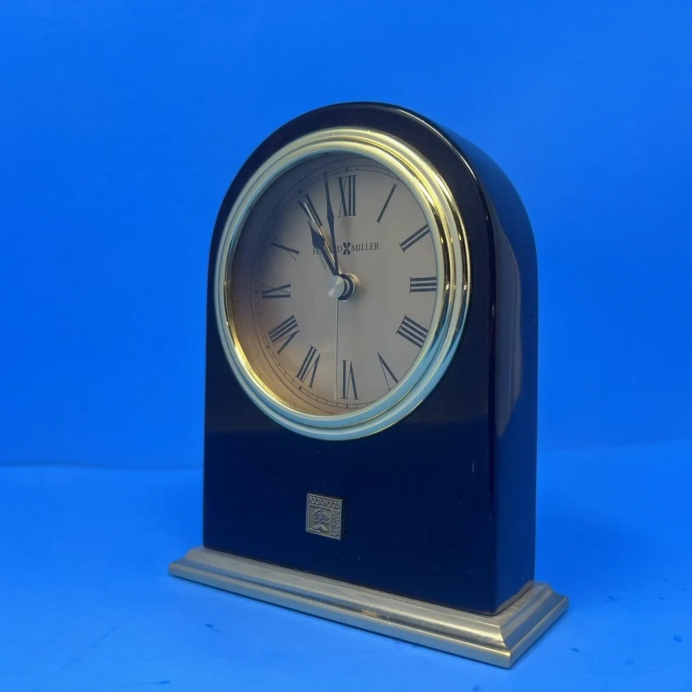 Howard Miller Rockwood Quartz Table Clock Desk Office Decor TESTED Works Modern